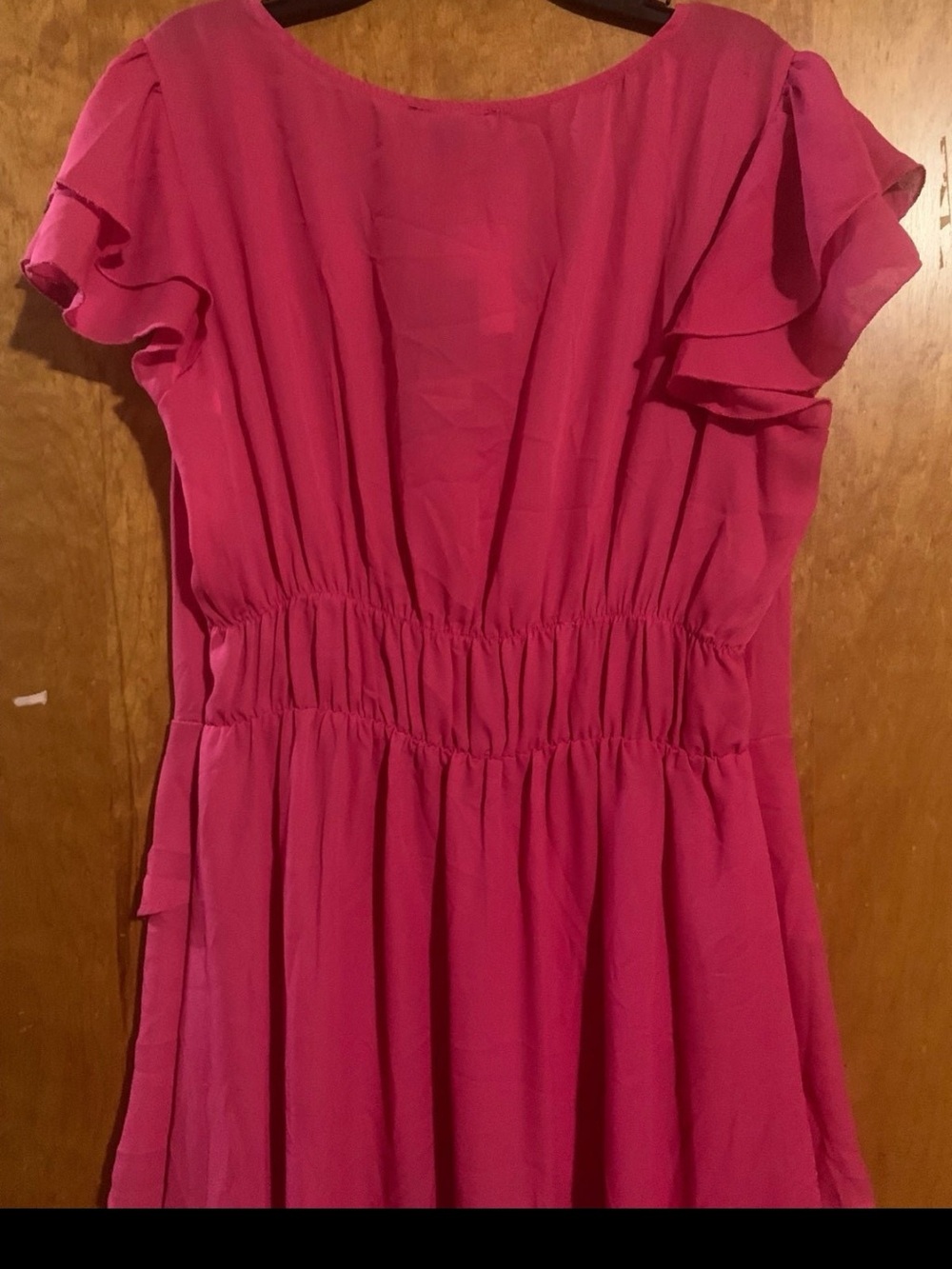 Love Fuchsia Ruffle High-Low Blouse - Picture 4 of 4